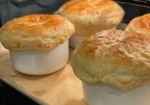 Steak and Mushroom Pot Pie - Cooking with Cocktail Rings